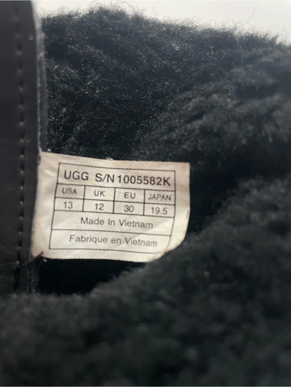 UGG Australia black unisex winter boots 13US